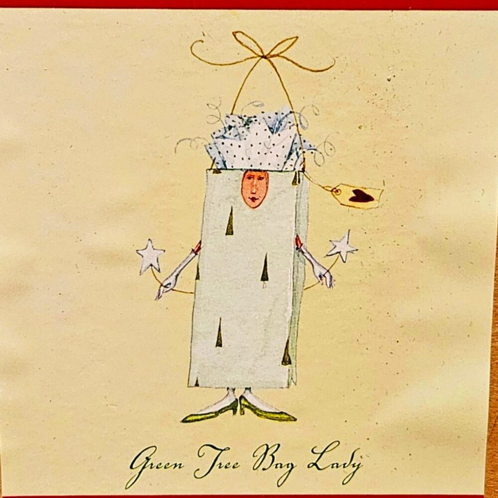 "Green Tea Bag Lady" Ornament from 2002 Christmas Krinkles Collection by DEPT 56